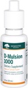 Genestra Znamke D-Mulzija 1000 - Tekoči vitamin D dodatek - Naravni limonin okus - 1 Fl Oz