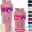 2 PAKIRANJE, 28 oz & 20 oz Shaker steklenice z močno žico Whiski za mešanice beljakovin 