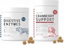 Prebavni encimi in probiotiki in Cranberry UTI Podpora za pse - Podpira zdravo Prebavni trakt, pomaga Absorpcija hranil - Zdravi sečni trakt in mehur funkcijo - 120 Soft Chews vsak