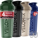 VELOMIX - 4 PAKIRANJA - 28 žShaker skodelice za stresanje beljakovin - 4x Wire Whisk 