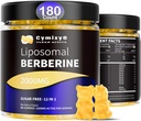12 v 1 Berberine HCL Gumies-visoka biorazpoložljivost Liposom Berberine Gumies z za ženske in moške, Berberine s Ceylon Cinamon & Vegan dodatek- AMPK Activator (180 Count)