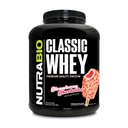 NutraBio Classic Whey Protein Powder - brez polnila, umetne barve, konzervansi - Nizko glikemični indeks - Jagodna torta, 5 funtov
