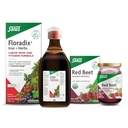 Floradix Iron & Herbs (23.7 oz) & Salus Red Beet Crystals (7 oz) - Železni dodatek za zdravo energetsko podporo* & Organic Nutritional Beet Root Drink Mix