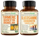 Quercetin z Bromelain in Kurkumin & Glukozamin Chondroitin MSM in Kurmeric skupno podporo dodatek