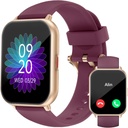 RUIMEN pametne ure za moške ženske (Odgovor / Make klice, 2 pasovi vključeni), 1.8" Smartwatch za iOS/Android telefoni, Fitnes Tracker Heart Rate/Speep Monitor Digitalna Watch vodoodporna Purple