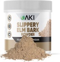 AKI Slippery Elm Bark Powder - Nasadne beljakovine, Pomirjujoče sredstvo za prebavne Wellness & Throat Comfort - Vegansko-prijazno, Gluten-free, Ne-GMO & Brez umetnih dodatkov (4oz/113g)