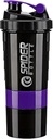 5 V 1 plastenka Protein Shaker - Professional Series Shaker Steklenica za stresanje proteinov in pred vadbo Gym Steklenica, S shranjevanjem prahu, Pladenj, Mešalna žogica,Shakes Cup (purple)