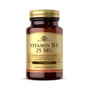 Solgar Vitamin B6 25 mg, 100 tablet - podpira energijsko presnovo, zdravje srca in zdravo živčevje - B Kompleksni dodatek - Vegan, Gluten brez mleka, Košir - 100 postrežbe