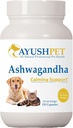 Ayush Pet Ashwagandha Kapsule za pse in mačke - Organski izvleček korenine Ashwagandha za mirno in dnevno ravnovesje, adaptogeni wellness dodatek za hišne živali, 500mg na kapsulo - 120 Count