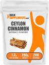 BulkSupplements.com Cimet Bark Extract prašek - Ceylon Cimet dodatek, Zeliščni dodatek - Vegan & Gluten Free, 1,2g na Serving, 250g (8.8 oz) (Pack of 1)