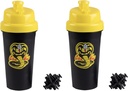 Karate Kid Cobra Kai 25oz Protein Shaker Steklenice za mešanice v prahu - pakiranje 2 - Odporen Lid Vijaki na Lids - Deluje za napitke, energijske pijače, vadbe Mešanice, Shakes - Uradno licencirano