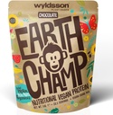 Veganski beljakovinski praški (1 kg) - 28 Servisi - EarthChamp by Wyldsson - Rastlinski čokoladni proteini v prahu Shake - brez mleka - laktoza brez laktoze (Choc)
