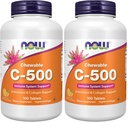 Zdaj dopolnila, Vitamin C-500, Antioksidant Zaščita*, Oranžni sok aroma, 100 Žvečljive Lozenges (Pack z 2)