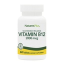 Natures Plus Vitamin B12 (metilkobalamin), trajen izpust - 2000 mcg, 60 Vegetarijanske tablete - Visoka moč podporo rdečih krvnih celic - naravni energijski ojačevalec - Gluten-free - 60 Serving
