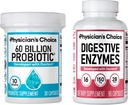 Izpit zdravnika - Optimal Gut Health Bundle: 60 milijard probiotiki + Prebavni encim 90ct za prebavne Comfort in imunske podpore