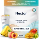 Nectar Hydration Packets - Elektrolitski paketi v prahu - brez sladkorja & 0 Calorie - Tekoči ekološki sadje dnevno IV Hydrate Packs za dehidracijo in rehidracijo (Tropikalni 18 Pack)