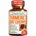 Kurkumin dodatek z 10:1 Tart Cherry Extract & Zelena Semena Izvleček - naravna sečna kislina ravnovesje, skupno zdravje in pomoč za spanje - Kurkumin s črno papriko. 60 Tart Cherry kapsule