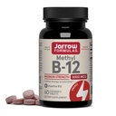 Jarrow Formule Metil B-12 5000 μg - 60 Žvečljive tablete, Cherry - Bioaktivni vitamin B12 - Podpira proizvodnjo energije, zdravje možganov in presnova - Gluten Free - 60 Serving