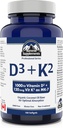 Vrh dopolnila - Vitamin D3 K2, 180 softgels - oblikovana tako, da vam pomaga ohraniti zdrave kosti, zobje in mišice - podpora telesu kalcijeva absorpcija in zmanjšanje tveganja zlomov