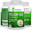 Aeternum Psyllium Husk Caps USA Made - Premium All Natural Fiber Supplement - 240 Husk Powder Kapsule 725 Mg na Serving, Podpira zdravo Prebavni sistem - All Natural 100% Topen