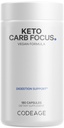 Codeage Keto Carb, bela ledvica fižol, zeleni čaj & cinamon Bark dodatek, Triple Action Keto Cheat Vegan tablete, ketogene, z nizko vsebnostjo ogljikovih hidratov sladkor, 3 mesecev dobave, ne-GMO, Gluten-free, 180 kapsul
