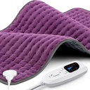 Ogrevanje pad XXXL za lajšanje bolečin v hrbtu, zelo velik ogrevan pad za vrat/Sholders/Legs/Knees/Feet/Cramps, Rojstni dan Matere Dan Darila za mamo žena babica Her, 6 Toplotne nastavitve, Auto-Off, 17"x33"