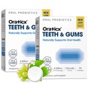 OraTicx Zobje & Gums peroralni probiotiki, 8 milijard CFU - Seveda podpira ustno zdravje, svež dih, in imuniteta, Zobni probiotični dodatek, grozdni okus 30 Lozenges 2-Pack