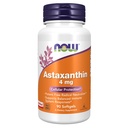 NOW Supplements, Astaksantin 4 mg, pridobljen iz ne-GMO Haematococcus Pluvialis Microalgee in ima naravno pojavlja Lutein, Canthaxantin in beta-karoten, 90 Softgels
