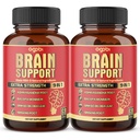 agobi 9in1 Brain Support Supplement - 2 Packs 60 Counts Blanded Ashwagandha, Panax Ginseng, Gotu Kola, Ginkgo, Black Pepper & More - Točnost, Fokus, Memory & Energy Production Support