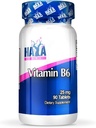 HAYA LABS Vitamin B6 / 25mg. / 90 Tabs. Energija in zdrav imunski sistem, podpora za energijo in učinkovitost, Presnova ogljikovih hidratov