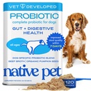 Domorodni živalski probiotiki za pse - pasji probiotiki Powder for Digestive Health, Gut Support, & Immune Boost – Vet Formuliran prašek za največjo jakost z digestivnimi encimi in prebiotiki - 120 Scoops