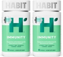 Habit Immuniteta dodatek 2 Pack (120 Kapsule) - nov videz, Echinacea, Elderberry, Kurkuma, cinkova mešanica za podporo imunskega zdravja in antioksidant ravni, Vegan, Ne-GMO