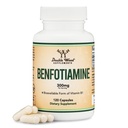 Benfotiamin 300 mg Servings (Tretja stranka testirana, 120 Kapsule, 150mg na Cap) Non-GMO, za povečanje ravni tiamina B1 (bolj absorbira kot tiamin, maščobe topljiv) z dvojnim lesom