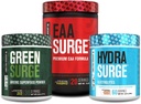 Jacked Factory Green Surge Green Superfood Powder, Hydrasurge Hidration dodatek, EAA Surge EAA Dodatek