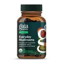 Gaia Herbs Imunska goba Mešanica - Imunska podporna goba dopolnilo za letno zdravje* - z Reishi, Cordyceps, Turčija Tail, Shiitake in Chaga gobe - 40 Veganske kapsule (40-dnevna zaloga)