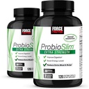 Force Factor ProbioSlim Extra Jakost, Probiotic dodatek za ženske in moške s 30 milijard CFU in izvleček zelenega čaja za Gut Health Support, Hrup in plin Relief, 120 število (Pack po 2)