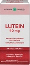 Vitamin World Lutein 40mg 60 Hitro sproščanje Mehčalci, Oko zdravje, Vizija, Antioksidant