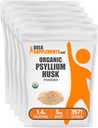 BulkSupplements.com Organski Psyllium Husk Powder - Psyllium Husk Powder for Peking, Fiber Supplement - Gluten Free, 1.4g na Serving, 1kg (2,2 lbs) (Pack of 5)