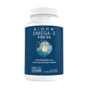 BIOHM Omega-3 ribje olje (2500mg, 60 Softgels) Visoka moč 860mg EPA & 630mg DHA, Omega 3 Maščobne kisline dopolnila za podporo možganov, skupno, oči, jeter in črevesja, Trajno vir