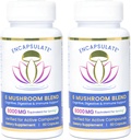 ENCAPSULAT 6 Mešanica gob – Reishi, Chaga, Turčija rep, Cordyceps, Levji Mane & Shiitake 8:1 Izvleček gob – Nootropic & Adaptogen gob dopolnilo za drobovje, možganov in imunske podpore - 120 Caps