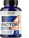LIVEGOODTM Factor 4, Omega 3 Fish Oil z EPA & DHA, CoQ10, in Kurmeric, Advanced Q10 Koencim & CoQ10 dopolnila, DHA dopolnila za srce, Joint & Imunska podpora, Made in USA, 60 Count,