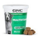 GNC hišni ljubljenčki Essentials Dog Multivitaminski mehkih žveči, Salmonovo olje pasje dopolnilo v okus slanine, Imuni Booster in podpora kože in plašča žvečljivi z vitamini in minerali, 60 Count