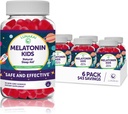 Lunakai Kids Melatonin Gumies 1mg - Okusna Lastniška formula - Non-GMO, Vegan, Gluten Brez žvečljivih nizkih odmerkov za otroke - Naravni spanec Gummy za otroke 2 letnik + - (6 paket)