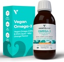 Vegan Omega 3 Liquid, iz Microalgee, 800mg EPA DHA, z vitaminom D3, podpira srce, možgani, in zdravje oči, naravno ribje olje Alternative, UK Made, Mild Orange aroma