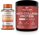 Zdrava Wellness Liposomal Vitamin C Kapsule + več kolagenski proteini v prahu hidroliziran paket