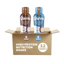 OWYN samo kaj potrebujete High Protein Plant temelji popolna prehrana Shake, Chocolate & Vanilla Variety Pack, 12 Fl Oz (12 Pack)