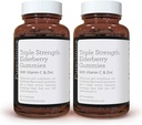 Pureclinica Triple Strength Imune Support - Elderberry Gummies z vitaminom C in cinkom x 180 Gummies (2 steklenic po 90) – do 6-mesečne zaloge!