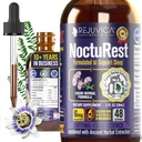 NoctuRest Natural Sleep-Aid z Valerianom in Melatoninom - Vsenaravna tekoča formula za 2X absorpcijo - Magnezij, L-teanin in več