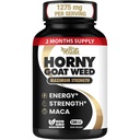 Horny Goat Weed 1275 mg MAX STRENGTH w/Maca (2 mesec dobave) - Energy & Performance Complex za moške in ženske 