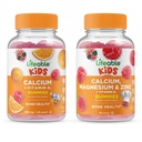 Življenjski kalcij z vitaminom D Otroci + Kalcij Magnezij & cink Otroci, Gummies Bundle - odličen okus, Vitamin dopolnilo, Gluten brezplačno, GSO brezplačno, Žvečljivi Gummy